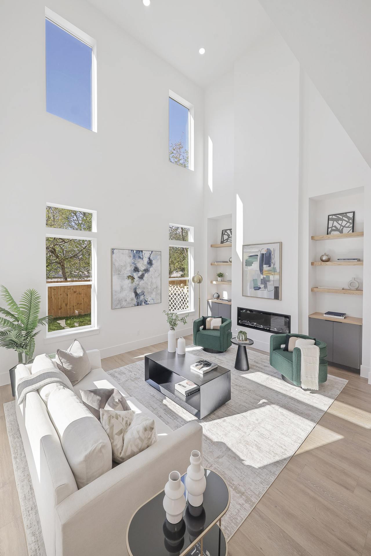 Living room & fireplace